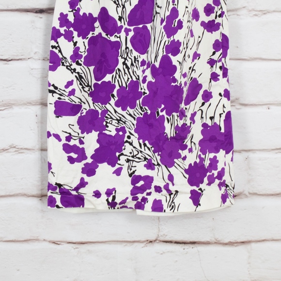 Jones New York Purple Floral Dress Size 8 - Picture 3 of 8